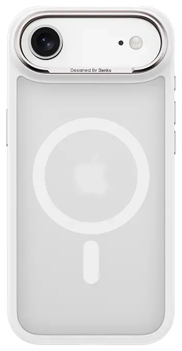 Benks Magnetic Mist Metal Frame maciņš telefonam iPhone 17 Air balts