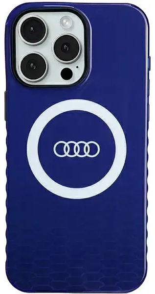 Audi IML Big Logo MagSafe case for iPhone 15 Pro Max - blue