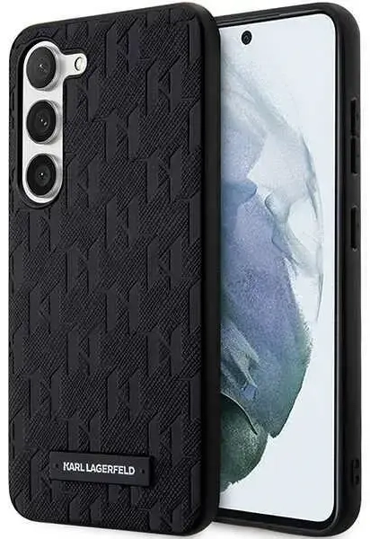 Karl Lagerfeld KLHCS23SSAKLHPK S23 S911 hardcase czarny|black Saffiano Mono Metal Logo