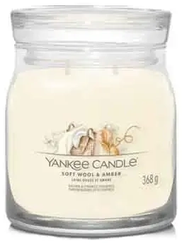 Yankee Candle Soft Wool & Amber signature vidutinė žvakė 368 g