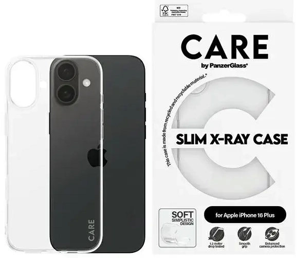 CARE by PanzerGlass X-Ray Soft Basic Case iPhone 16 Plus 6.7" przezroczysty|transparent 1443