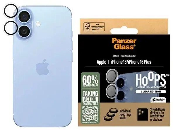 PanzerGlass Hoops Transparent Lens Protector iPhone 16 6.1" | 16 Plus 6.7" 1285