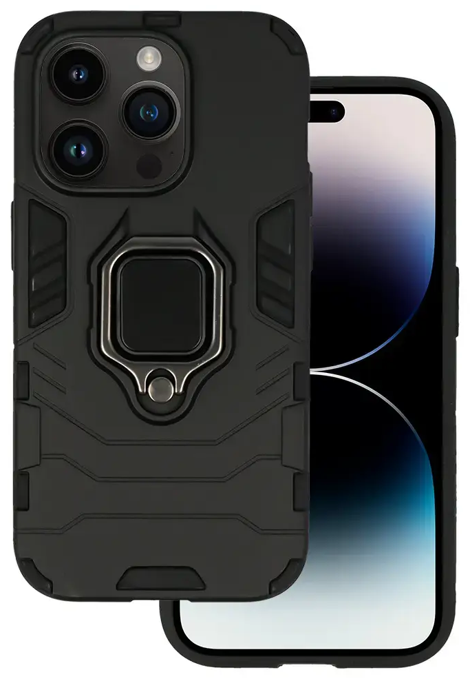 Ring Armor чехол с подставкой для телефона iPhone 14 Pro чёрный