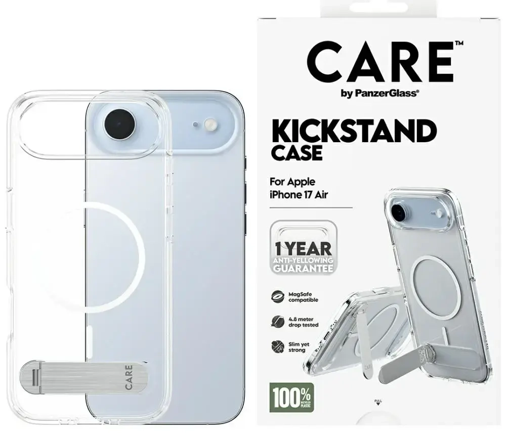 Case CARE by PanzerGlass Feature w. Kickstand MagSafe for iPhone Air transparent