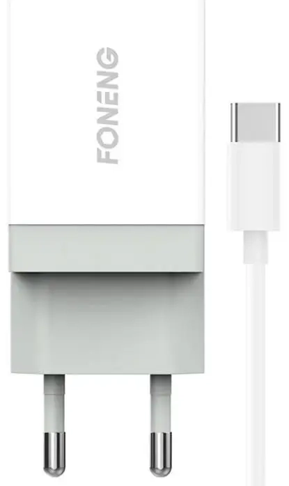 Foneng K210 lādētājs | 10,5 W | USB-C | ar USB-A uz USB-C kabeli iekļauts | balts