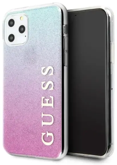 Guess GUHCN65PCUGLPBL iPhone 11 Pro Max różowo-niebieski|pink blue hard case Glitter Gradient