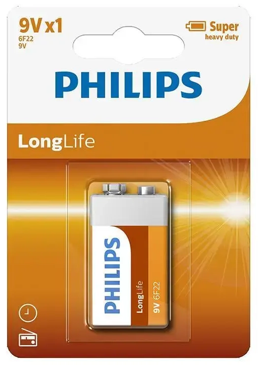 Baterija Philips 9V Longlife 1gb
