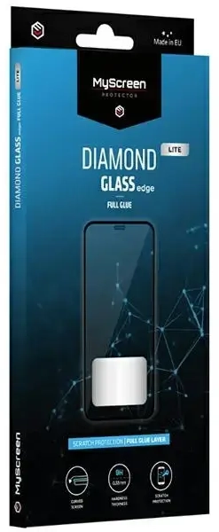 MS Diamond Glass Edge Lite apsauginis stiklas telefonui „Xiaomi Redmi 12C“ juodas, visam ekranui