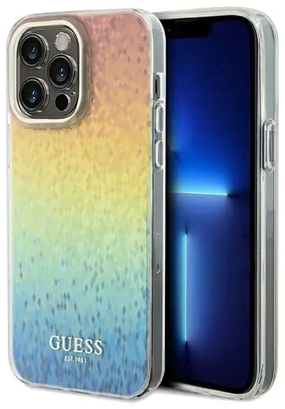 Guess GUHCP13XHDECMI iPhone 13 Pro Max 6.7" wielokolorowy hardcase IML Faceted Mirror Disco Iridescent