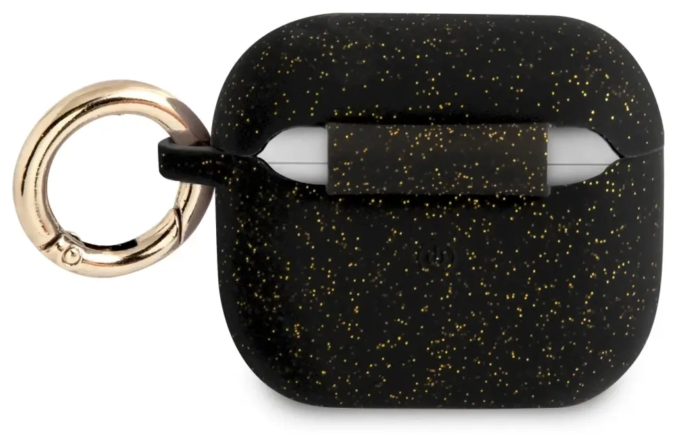 GUA3SGGEK Guess Glitter Printed Logo Silicone Case for Airpods 3 Black