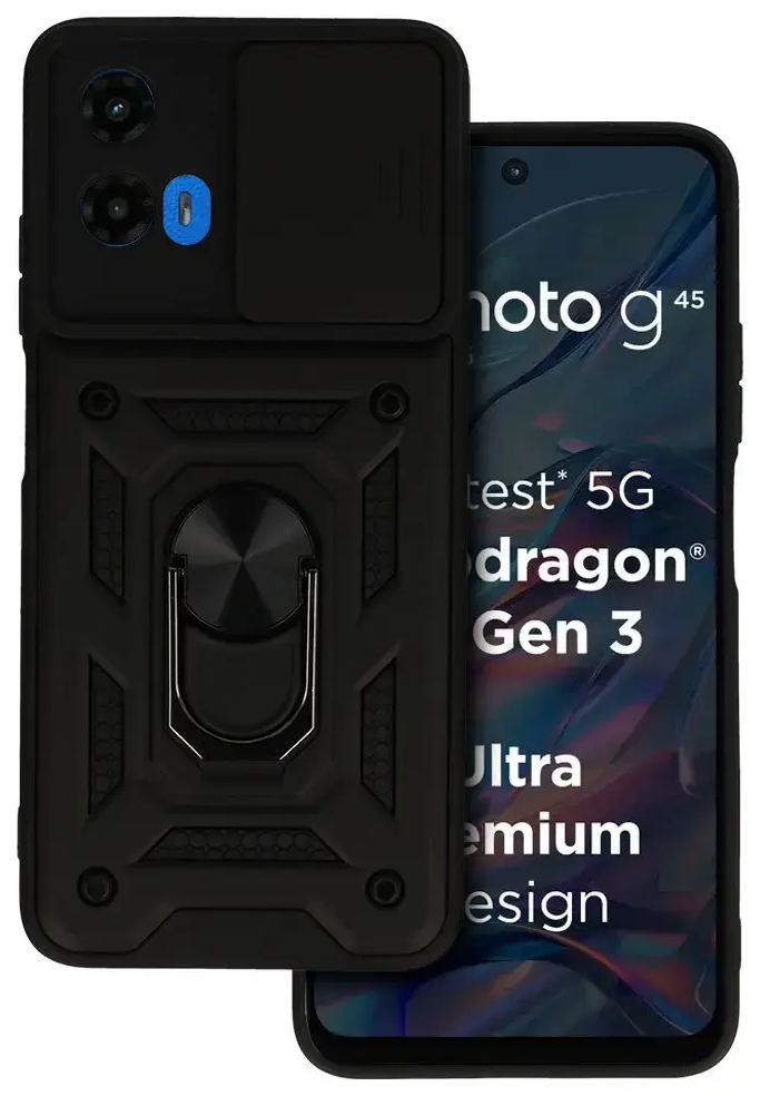 Slide Camera Armor Case for Motorola Moto G45 5G Black