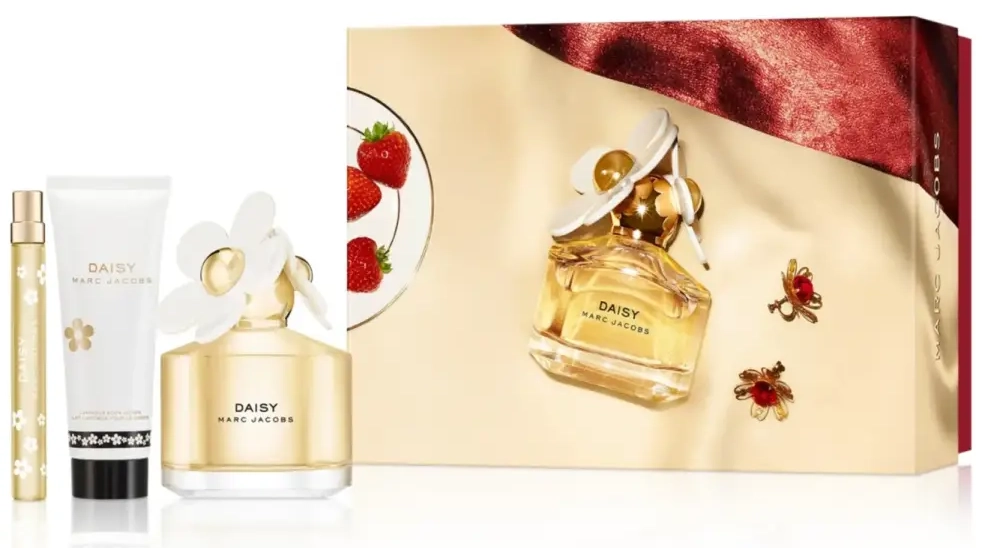 Set Marc Jacobs: Daisy, Eau De Toilette, For Women, 100 ml + Daisy, Eau De Toilette, For Women, 10 ml *Miniature + Daisy, Hydrating, Body Lotion, 75 ml