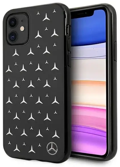 Mercedes MEHCN61ESPBK iPhone 11 6,1" | Xr czarny|black hardcase Silver Stars Pattern
