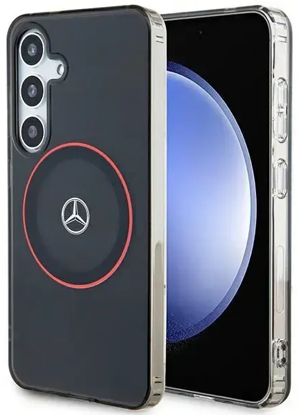 Mercedes MEHMS24S23HUORK S24 S921 czarny|black hardcase Double Layer W| Red MagSafe