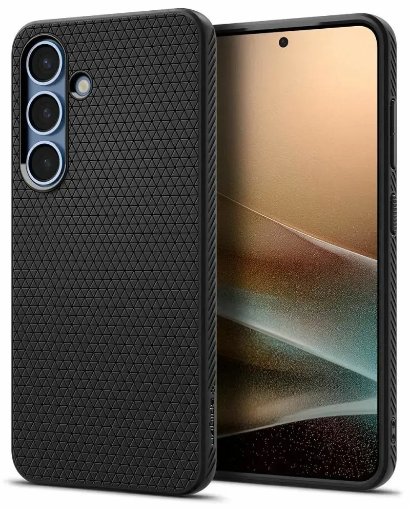 Spigen Liquid Air dėklas Samsung Galaxy S25 matinis juodas