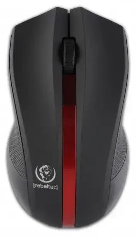 Rebeltec Galaxy Bezvadu Spēļu Datora Pele ar 1600 DPI USB Melna | Sarkana