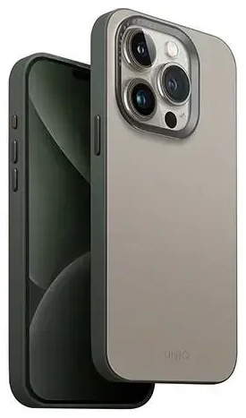UNIQ etui Lyden DS iPhone 15 Pro 6.1" Magclick Charging beżowo-zielony|ivory-lichen green