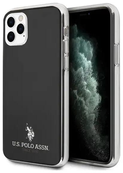 U.S. Polo USHCN65TPUBK Small Horse Cover Aizsargapvalks Apple iPhone 11 Pro Max Melns