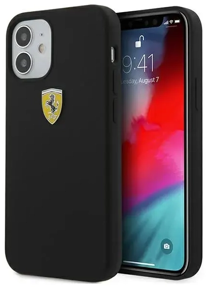 Ferrari FESSIHCP12SBK iPhone 12 mini 5,4" czarny|black hardcase On Track Silicone