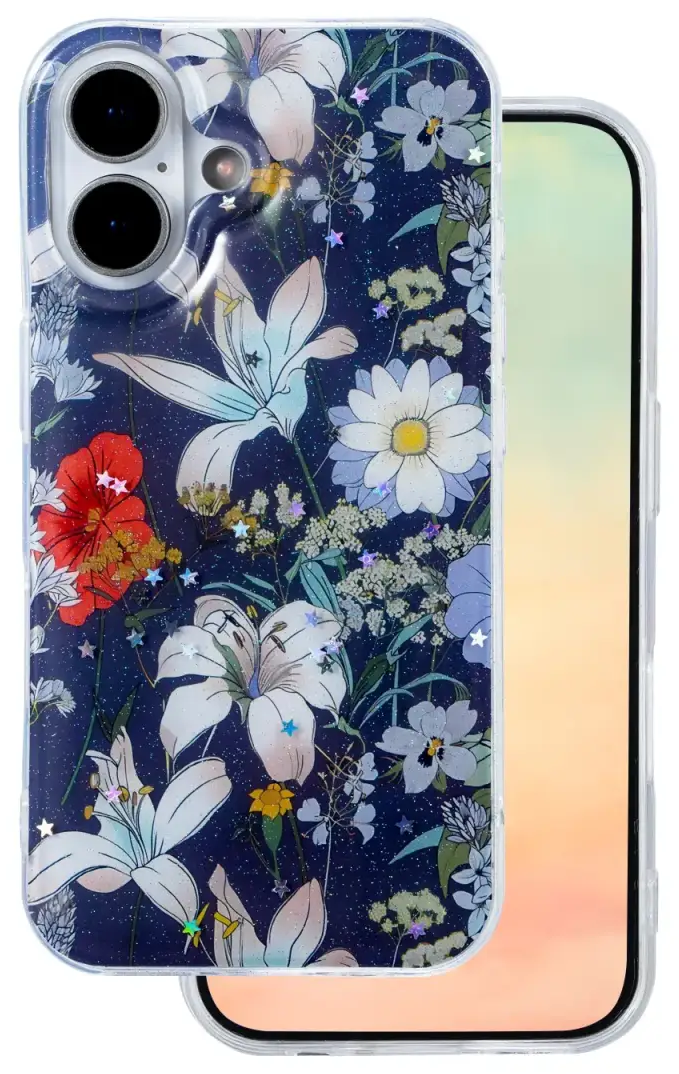 Glow Glam phone case for iPhone 17 blue