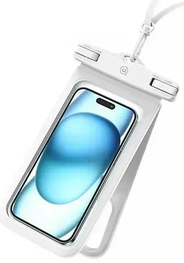 USAMS Etui wodoodporne podwójne 6.7" IP68 biały|white FSD1402 (YD014)