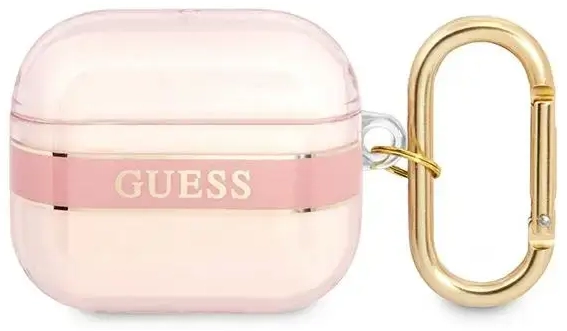 Guess  GUA3HHTSP AirPods 3 cover różowy|pink Strap Collection