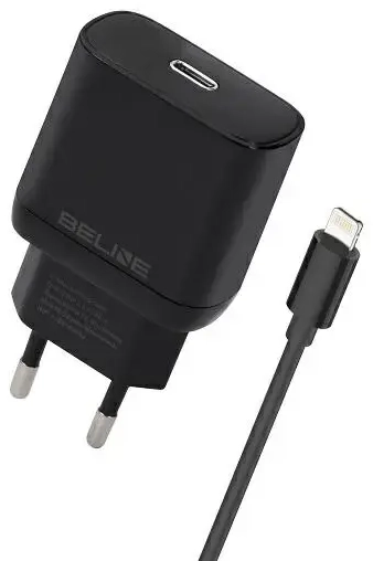 Charger wall tīkla lādētājs | 30W | GaN | USB-C | Lightning vads komplektā | melns