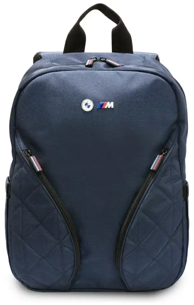 Backpack BMW Nylon Pockets & Metal Logo 16" navy