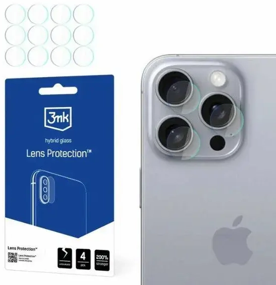 3MK Lens Protect iPhone 16 Pro 6.3" Camera Lens Protection 4szt