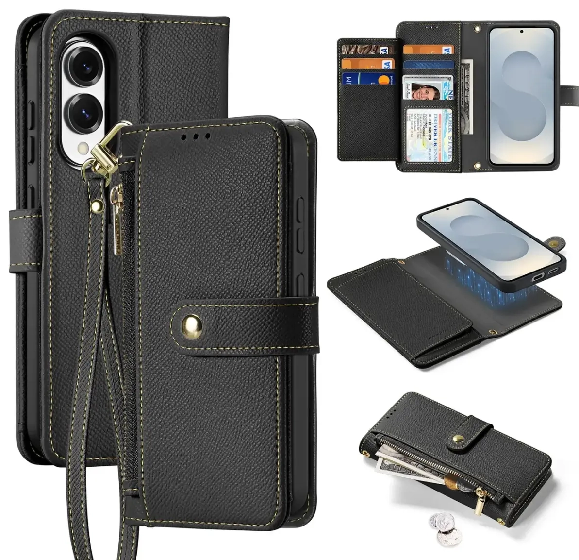 Dux Ducis Lava dėklas su MagSafe, skirtas Samsung Galaxy S25 Edge - juodas