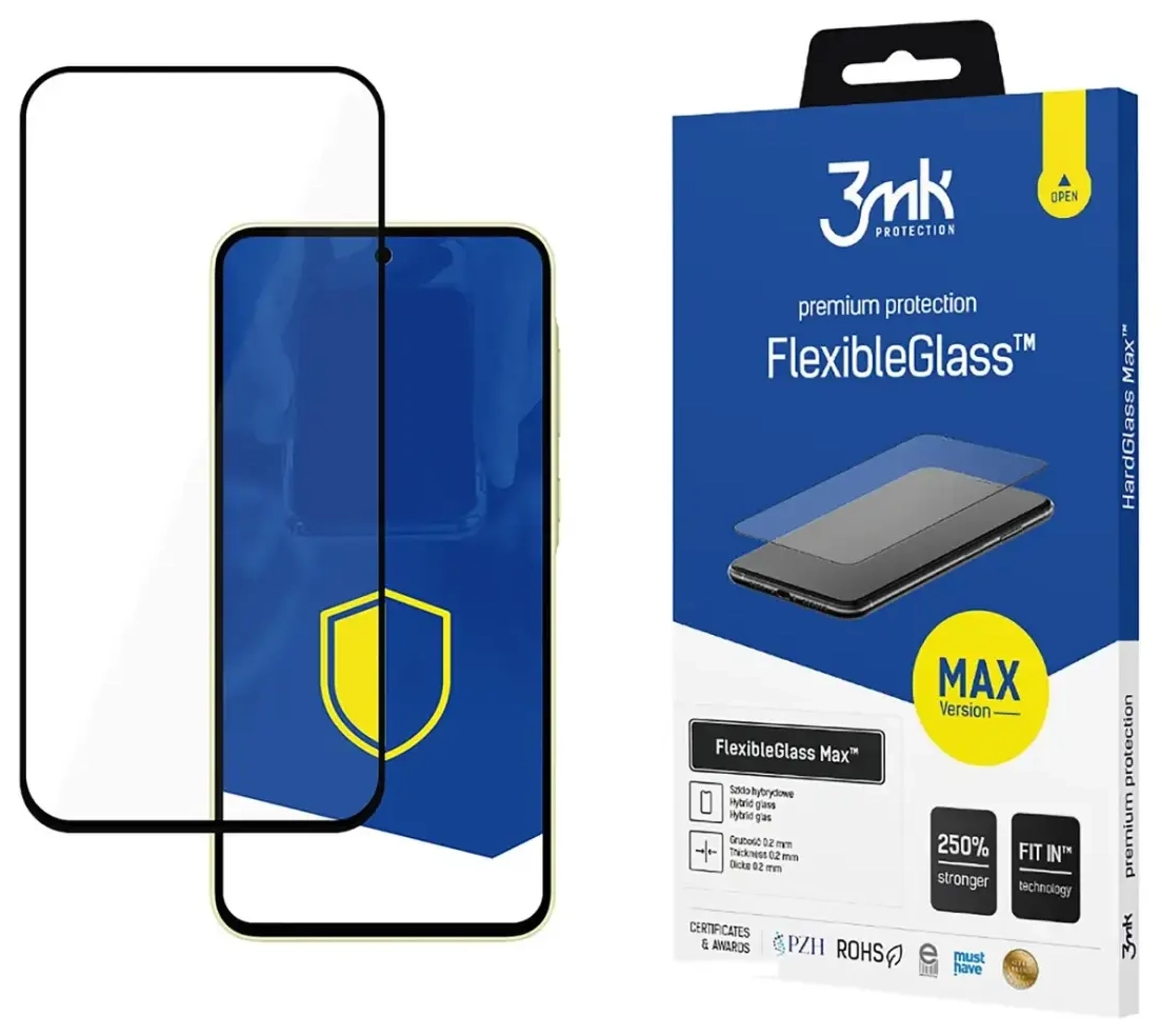 3mk FlexibleGlass Max tempered glass for phone Samsung Galaxy A35 5G black