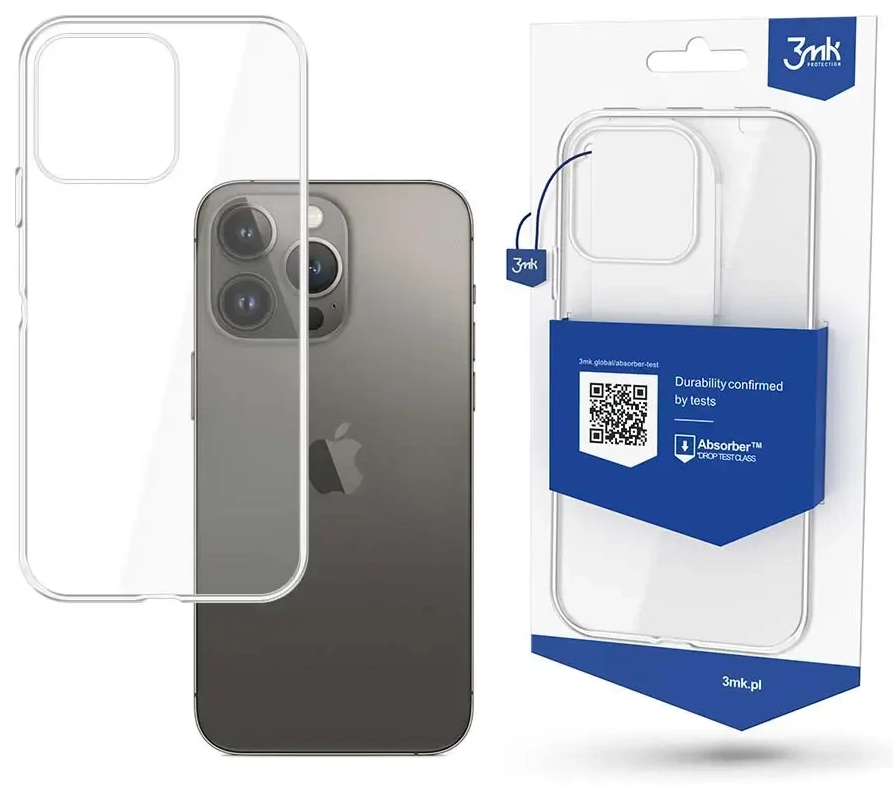 3mk Clear Case silikoninis telefono dėklas Apple iPhone 14
