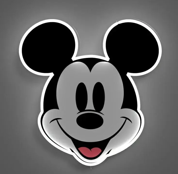 Neon Yellowpop Disney Mickey Printed     Face