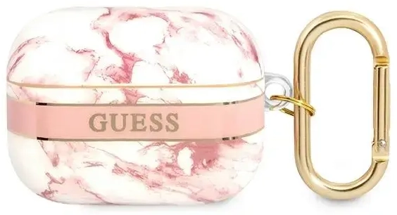 Guess GUAPHCHMAP AirPods Pro cover różowy|pink Marble Strap Collection