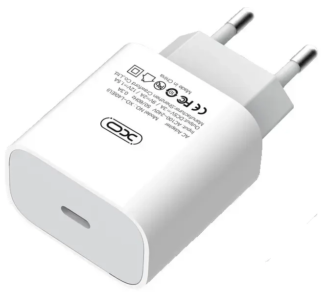 XO L40 tīkla lādētājs | 18W | PD | USB-C | balts