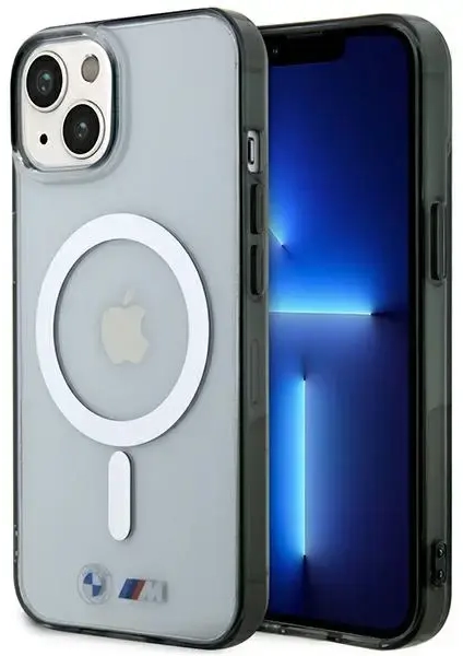 BMW BMHMP14SHCRS iPhone 14 6.1" case transparent hardcase Silver Ring MagSafe