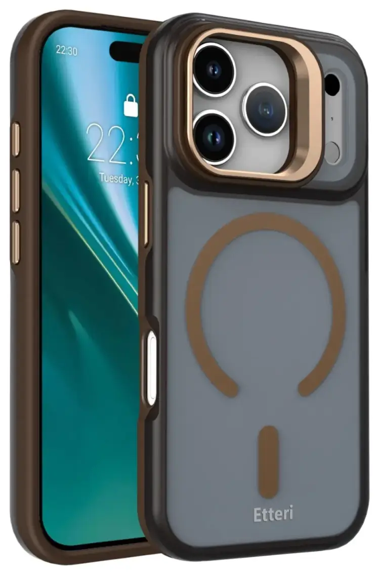 Etteri Morning Fog чехол с поддержкой MagSafe для телефона iPhone 17 Pro Max коричневый