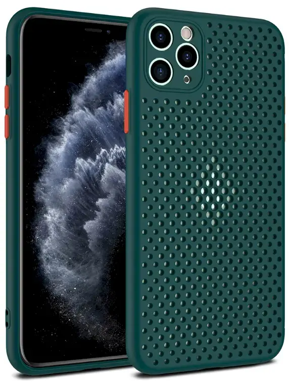 Fusion Breathe Case Silikona Aizsargapvalks Priekš Apple iPhone 7 | 8 | SE 2020 Zaļš