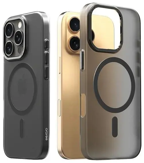 Araree etui Aero Frame iPhone 16 Pro 6.3" przeźroczysty-czarny|clear black AR20-02121A