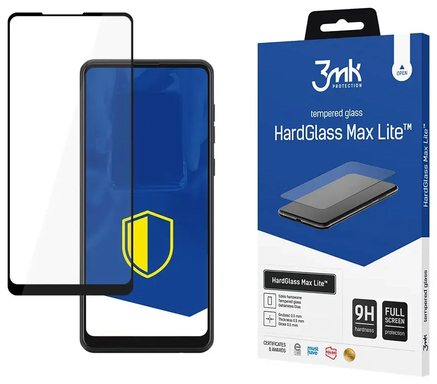3mk HardGlass Max Lite™ aizsargstikls telefonam Samsung Galaxy A21s Black