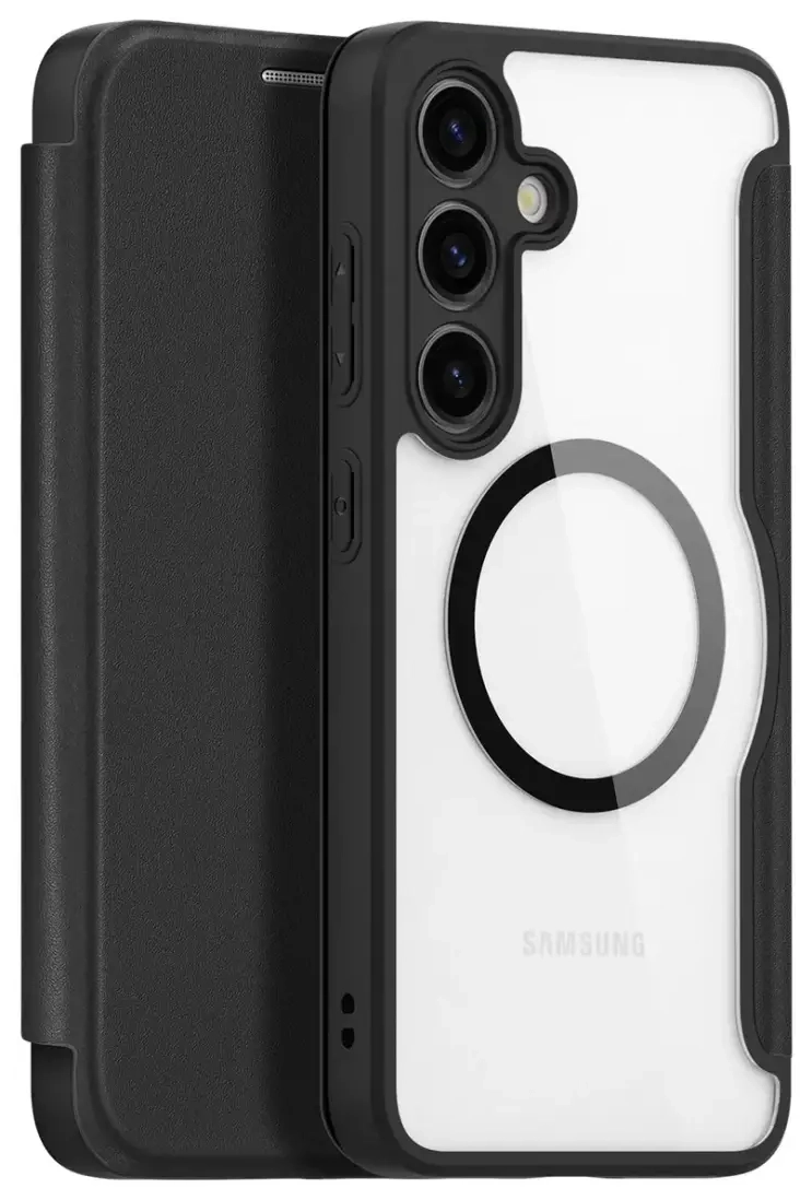Dux Ducis Skin X Pro case for Samsung S24+ with magnetic ring and flap - black