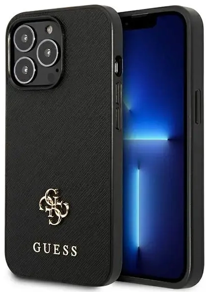 Guess GUHCP13LPS4MK iPhone 13 Pro | 13 6,1" czarny|black hardcase Saffiano 4G Small Metal Logo