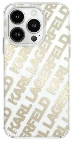 Karl Lagerfeld KLHCP15SHKFOEMD iPhone 15 | 14 | 13 6.1" złoty|gold hardcase IML Fullover  Logo