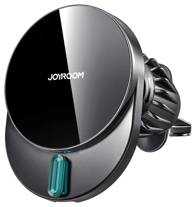Joyroom JR-ZS409 magnetinis laikiklis su 15W indukciniu įkrovikliu automobilio ventiliacijos grotelėms - juodas