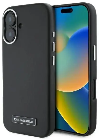 Karl Lagerfeld KLHMP16SPGMSRPK iPhone 16 6.1" czarny|black hardcase FW Metal Plate MagSafe