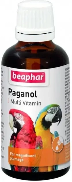 Vitamiinidega täiendsööt lindudele : Beaphar Paganol, 50 ml, sulestiku tugevdamiseks