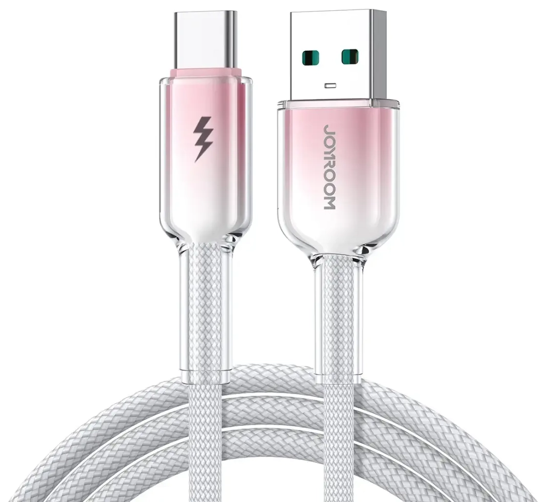 Joyroom S-A42 Crystal-Clear Series провод для передачи данных и зарядки | USB-A на USB-C | 15W | 1.2m | белый