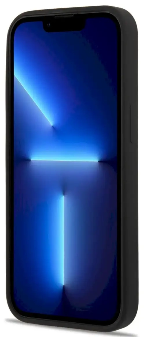 KLHCP13SSLKHBK Karl Lagerfeld Liquid Silicone Karl Head Case for iPhone 13 mini Black