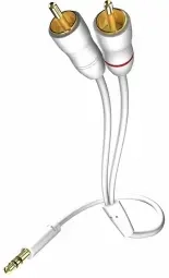 Kabelis Inakustik 3.5mm Male  - 2x RCA 0.5m White