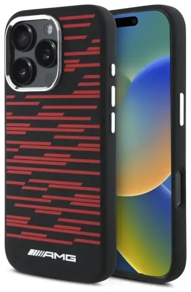 AMG AMHMP16L24SSRRK iPhone 16 Pro 6.3"    czarny|black hardcase Silicone Graphics MagSafe